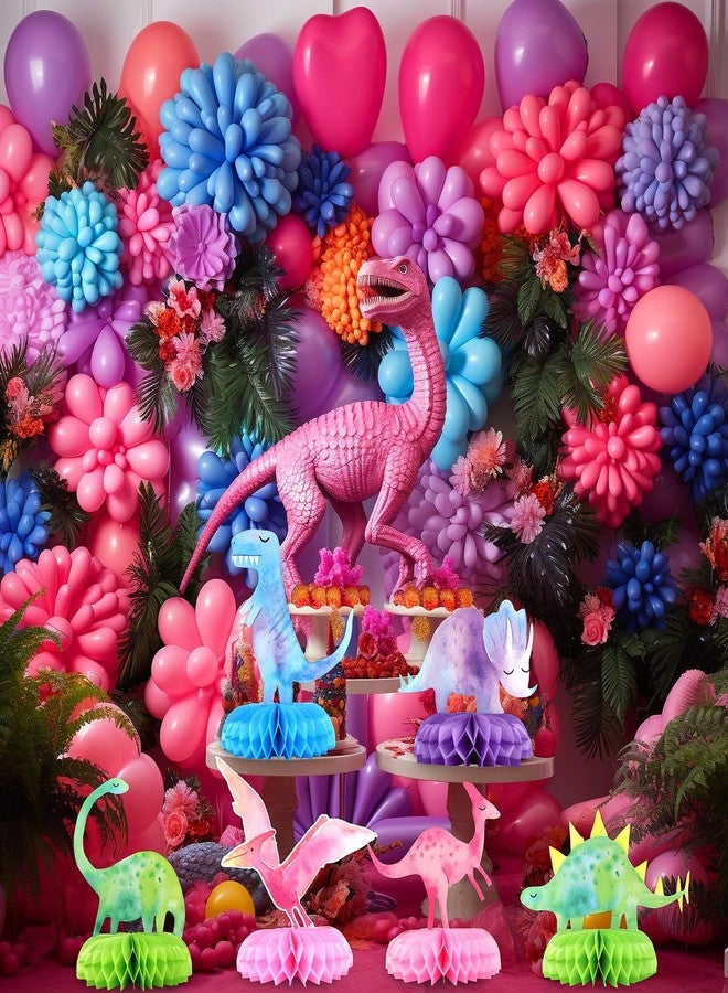 HaPiBiDesign Dinosaur Baby Shower Centerpieces - 12 PCS Dino Party Honeycomb Centerpieces for Decorations - Dino Center Piece Dinosaur Table Topper for Kid - Image 5